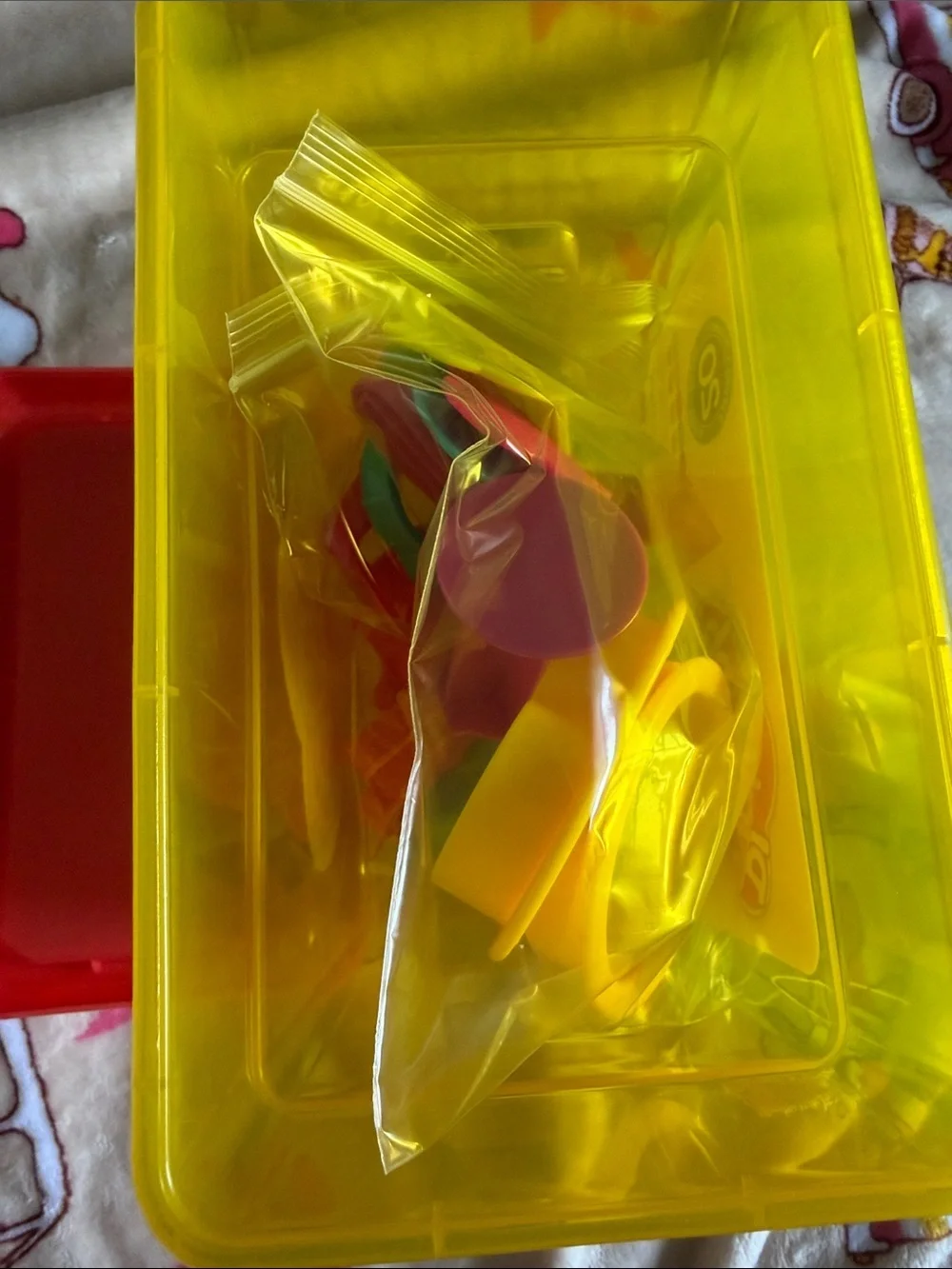 Kids Play-Doh 2014 Hasbro Toy Box Storage Bucket Animal Fruit Shape Accesories